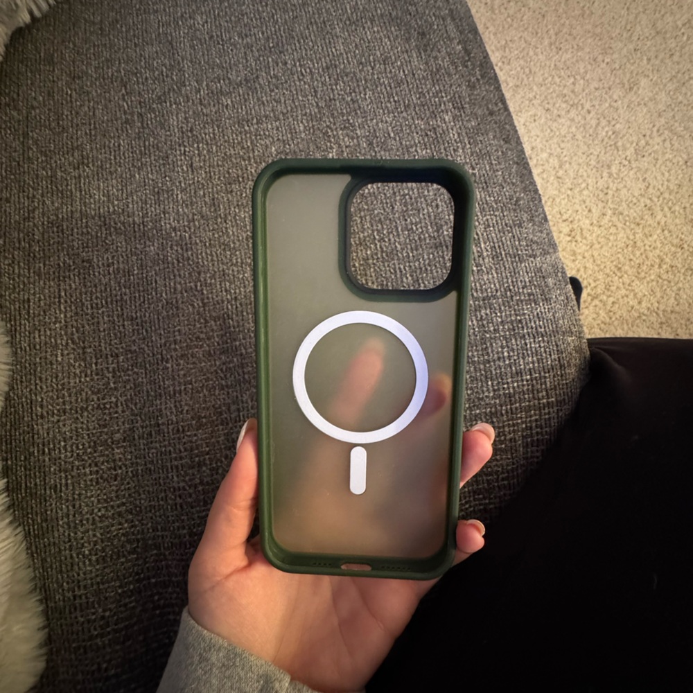 Green MagSafe-Compatible iPhone Case - Picture 2 of 2